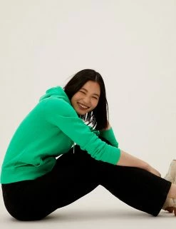 Brand new 😍 M&S Collection Tops Pure Cotton Zip Up Hoodie 🌟 -New In Womens Sales 2022 SD 01 T41 6386C F5 X EC 3