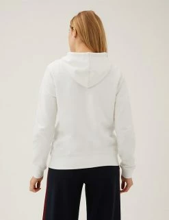 Brand new 😍 M&S Collection Tops Pure Cotton Zip Up Hoodie 🌟 -New In Womens Sales 2022 SD 01 T41 6386C KY X EC 3