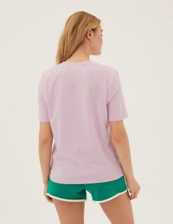 Promo 🤩 M&S Collection T-shirts Pure Cotton Snoopy™ Short Sleeve T-Shirt 👍 -New In Womens Sales 2022 SD 01 T41 6387C D4 X EC 3