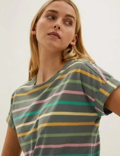 Brand new π M&S Collection T-shirts Striped Crew Neck T-Shirt With Linen π 7 Brand new π M&S Collection T-shirts Striped Crew Neck T-Shirt With Linen π -New In Womens Sales 2022 SD 01 T41 6663C KA X EC 1