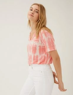 Coupon ⌛ M&S Collection Women Tie Dye V-Neck Relaxed Longline T-Shirt ✔️ 12 Coupon ⌛ M&S Collection Women Tie Dye V-Neck Relaxed Longline T-Shirt ✔️ -New In Womens Sales 2022 SD 01 T41 6918 A4 X EC 1