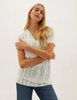 Coupon ⌛ M&S Collection Women Tie Dye V-Neck Relaxed Longline T-Shirt ✔️ 18 Coupon ⌛ M&S Collection Women Tie Dye V-Neck Relaxed Longline T-Shirt ✔️ -New In Womens Sales 2022 SD 01 T41 6918 KA X EC 2