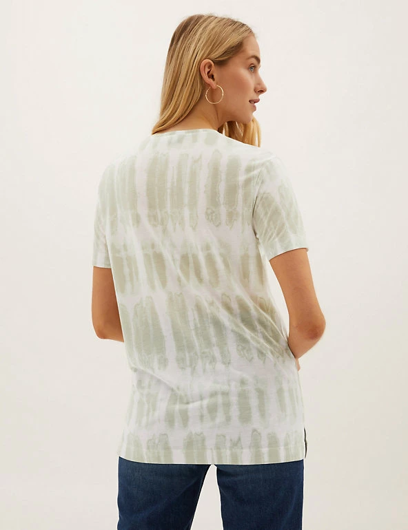 Coupon ⌛ M&S Collection Women Tie Dye V-Neck Relaxed Longline T-Shirt ✔️ 10 Coupon ⌛ M&S Collection Women Tie Dye V-Neck Relaxed Longline T-Shirt ✔️ - Image 10