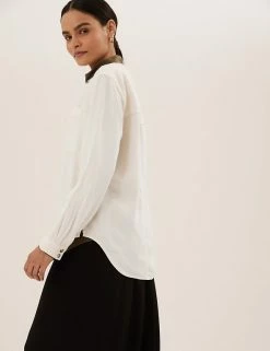 Brand new π M&S Collection π Shirts & Blouses Pure Tencelβ’ Collarless Long Sleeve Blouse π₯ 11 Brand new π M&S Collection π Shirts & Blouses Pure Tencelβ’ Collarless Long Sleeve Blouse π₯ -New In Womens Sales 2022 SD 01 T41 7002V K0 X EC 3