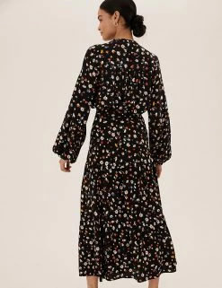 Best Sale 😍 M&S Collection 👗 Skirts Printed Maxi Tiered 👗 Skirt ⭐ -New In Womens Sales 2022 SD 01 T42 2011V Y4 X EC 3