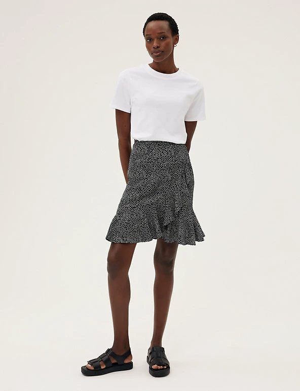 Coupon 😍 M&S Collection 👗 Skirts Polka Dot Ruffle Mini Wrap 👗 Skirt 😀 4 Coupon 😍 M&S Collection 👗 Skirts Polka Dot Ruffle Mini Wrap 👗 Skirt 😀 - Image 4