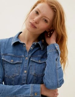 New ๐ M&S Collection ๐ Dresses Denim Knee Length ๐ Shirt ๐ Dress ๐ 9 New ๐ M&S Collection ๐ Dresses Denim Knee Length ๐ Shirt ๐ Dress ๐ -New In Womens Sales 2022 SD 01 T42 4565 HP X EC 3