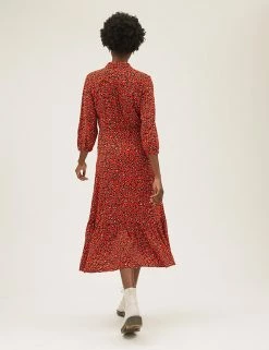 Discount ❤️ M&S Collection 👗 Dresses Animal Print Midi 👕 Shirt 👗 Dress 🔥 -New In Womens Sales 2022 SD 01 T42 4586 B4 X EC 3