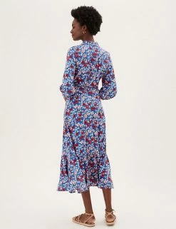 Cheap 🌟 M&S Collection 👗 Dresses Floral Midi 👚 Shirt 👗 Dress 😍 -New In Womens Sales 2022 SD 01 T42 4587 E4 X EC 2