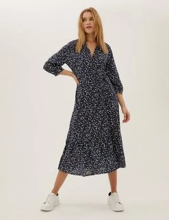 Cheap 🌟 M&S Collection 👗 Dresses Floral Midi 👚 Shirt 👗 Dress 😍