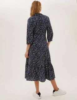 Cheap 🌟 M&S Collection 👗 Dresses Floral Midi 👚 Shirt 👗 Dress 😍 -New In Womens Sales 2022 SD 01 T42 4587 F4 X EC 3