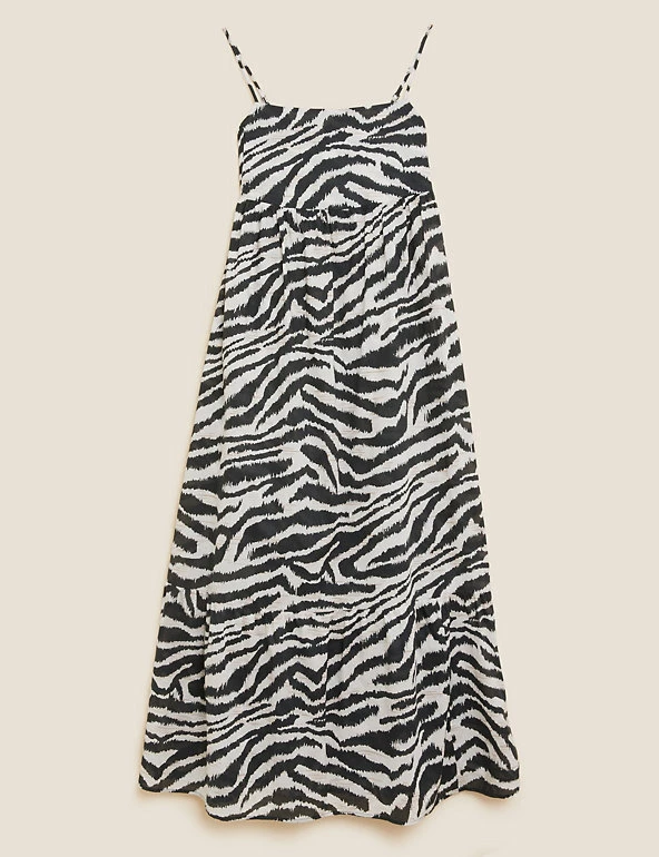 New 👏 M&S Collection 👗 Dresses Pure Cotton Printed Midaxi Tiered 👗 Dress 🥰 9 New 👏 M&S Collection 👗 Dresses Pure Cotton Printed Midaxi Tiered 👗 Dress 🥰 - Image 9