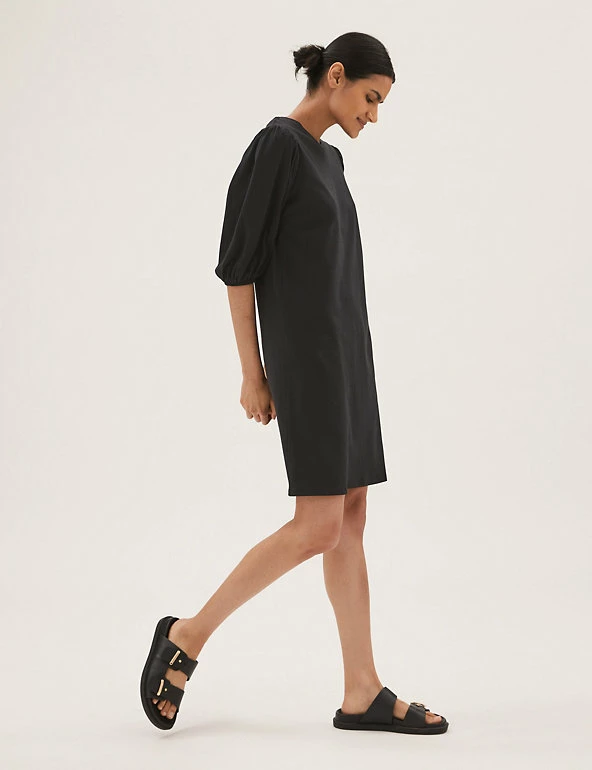 Deals 🔔 M&S Collection 👗 Dresses Pure Cotton Round Neck Mini T-Shirt 👗 Dress 💯 3 Deals 🔔 M&S Collection 👗 Dresses Pure Cotton Round Neck Mini T-Shirt 👗 Dress 💯 - Image 3