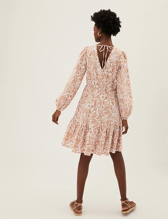 Cheapest 😀 M&S Collection 👗 Dresses Cotton Rich Animal Print Mini Tiered 👗 Dress ❤️ 6 Cheapest 😀 M&S Collection 👗 Dresses Cotton Rich Animal Print Mini Tiered 👗 Dress ❤️ - Image 6