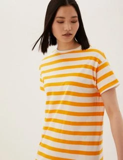 Outlet π M&S Collection Clothing Pure Cotton Striped Midi T-Shirt π Dress π 17 Outlet π M&S Collection Clothing Pure Cotton Striped Midi T-Shirt π Dress π -New In Womens Sales 2022 SD 01 T42 7403 R4 X EC 1