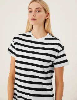 Outlet π M&S Collection Clothing Pure Cotton Striped Midi T-Shirt π Dress π 12 Outlet π M&S Collection Clothing Pure Cotton Striped Midi T-Shirt π Dress π -New In Womens Sales 2022 SD 01 T42 7403 Y4 X EC 1