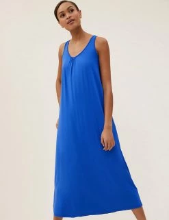 Best Sale 🧨 M&S Collection 👗 Dresses Jersey Midaxi Shift 👗 Dress ⭐ -New In Womens Sales 2022 SD 01 T42 7805 E0 X EC 0