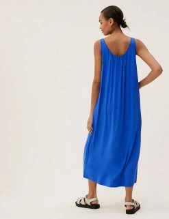 Best Sale 🧨 M&S Collection 👗 Dresses Jersey Midaxi Shift 👗 Dress ⭐ -New In Womens Sales 2022 SD 01 T42 7805 E0 X EC 2