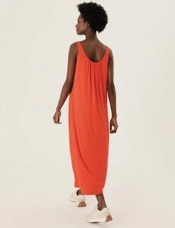 Best Sale 🧨 M&S Collection 👗 Dresses Jersey Midaxi Shift 👗 Dress ⭐ -New In Womens Sales 2022 SD 01 T42 7805 P0 X EC 3