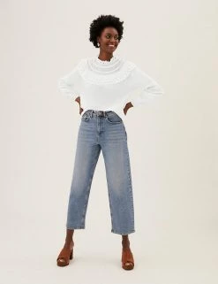 Cheapest π₯ M&S Collection Tops Pure Cotton Frill Neck Long Sleeve Top β¨ 14 Cheapest π₯ M&S Collection Tops Pure Cotton Frill Neck Long Sleeve Top β¨ -New In Womens Sales 2022 SD 01 T43 4619 KY X EC 3