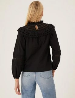 Cheapest π₯ M&S Collection Tops Pure Cotton Frill Neck Long Sleeve Top β¨ 19 Cheapest π₯ M&S Collection Tops Pure Cotton Frill Neck Long Sleeve Top β¨ -New In Womens Sales 2022 SD 01 T43 4619 Y0 X EC 3