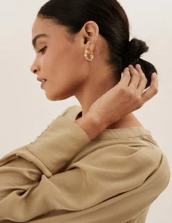 Buy ⭐ M&S Collection Tops Round Neck Longline Angel Sleeve Top 🎉 -New In Womens Sales 2022 SD 01 T43 4621X CO X EC 2