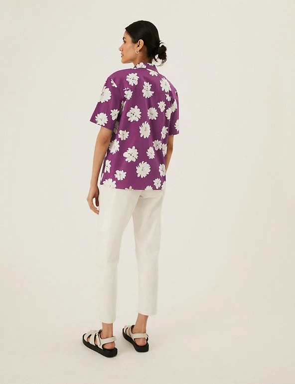 Cheapest π M&S Collection π Shirts & Blouses Pure Cotton Floral Short Sleeve Blouse π 5 Cheapest π M&S Collection π Shirts & Blouses Pure Cotton Floral Short Sleeve Blouse π - Image 5