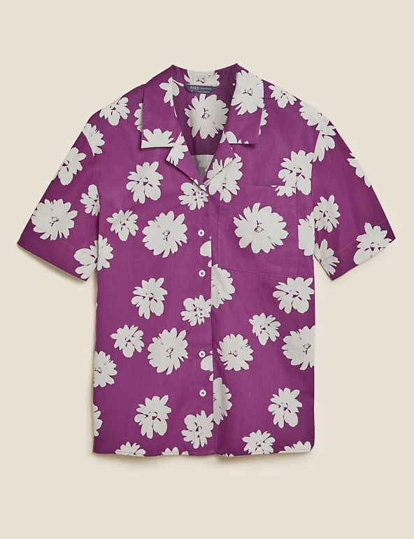 Cheapest π M&S Collection π Shirts & Blouses Pure Cotton Floral Short Sleeve Blouse π 2 Cheapest π M&S Collection π Shirts & Blouses Pure Cotton Floral Short Sleeve Blouse π - Image 2