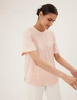 Hot Sale 🎁 M&S Collection Women Round Neck Angel Sleeve Top 😀 -New In Womens Sales 2022 SD 01 T43 5313 A1 X EC 2