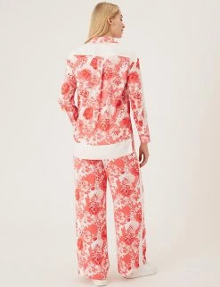 Buy 👏 M&S Collection 👚 Shirts & Blouses Floral Collared Long Sleeve Longline 👚 Shirt ⌛ -New In Womens Sales 2022 SD 01 T43 5395 B4 X EC 4