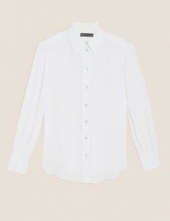 Best Sale ❤️ M&S Collection 👚 Shirts & Blouses Collared Long Sleeve 👚 Shirt ✨ -New In Womens Sales 2022 SD 01 T43 5603 KY X EC 90