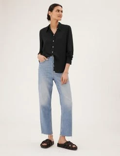 Best Sale ❤️ M&S Collection 👚 Shirts & Blouses Collared Long Sleeve 👚 Shirt ✨ -New In Womens Sales 2022 SD 01 T43 5603 Y0 X EC 0