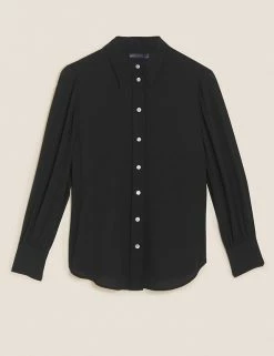 Best Sale ❤️ M&S Collection 👚 Shirts & Blouses Collared Long Sleeve 👚 Shirt ✨ -New In Womens Sales 2022 SD 01 T43 5603 Y0 X EC 90