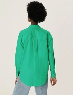 Promo ❤️ M&S Collection 👕 Shirts & Blouses Pure Cotton Oversized Girlfriend 👕 Shirt ❤️ -New In Womens Sales 2022 SD 01 T43 5655 J0 X EC 3