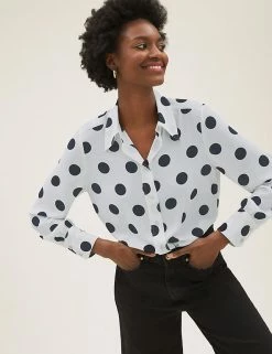 Best deal 🎉 M&S Collection 👚 Shirts & Blouses Printed Collared Long Sleeve 👚 Shirt 👍 7 Best deal 🎉 M&S Collection 👚 Shirts & Blouses Printed Collared Long Sleeve 👚 Shirt 👍 -New In Womens Sales 2022 SD 01 T43 5903 Z4 X EC 1