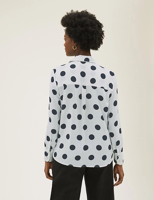Best deal 🎉 M&S Collection 👚 Shirts & Blouses Printed Collared Long Sleeve 👚 Shirt 👍 5 Best deal 🎉 M&S Collection 👚 Shirts & Blouses Printed Collared Long Sleeve 👚 Shirt 👍 - Image 5