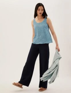 Buy 🎉 M&S Collection Tops Polka Dot Sleeveless Cami Top 😍 -New In Womens Sales 2022 SD 01 T43 5904 E4 X EC 1