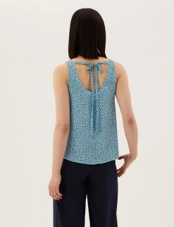 Buy 🎉 M&S Collection Tops Polka Dot Sleeveless Cami Top 😍 -New In Womens Sales 2022 SD 01 T43 5904 E4 X EC 3