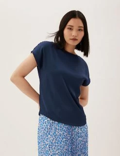 Cheap π M&S Collection Tops Slash Neck Relaxed Short Sleeve Top βοΈ 17 Cheap π M&S Collection Tops Slash Neck Relaxed Short Sleeve Top βοΈ -New In Womens Sales 2022 SD 01 T43 7098 LN X EC 1