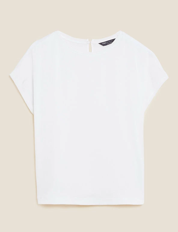 Cheap π M&S Collection Tops Slash Neck Relaxed Short Sleeve Top βοΈ 2 Cheap π M&S Collection Tops Slash Neck Relaxed Short Sleeve Top βοΈ - Image 2