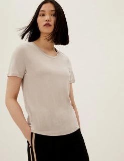 Cheap 👏 M&S Collection Women Modal Rich Scoop Neck T-Shirt 🎉