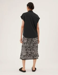 Outlet 🤩 M&S Collection 👚 Shirts & Blouses Collared Regular Fit Short Sleeve 👚 Shirt ⌛ -New In Womens Sales 2022 SD 01 T43 7416 Y0 X EC 3