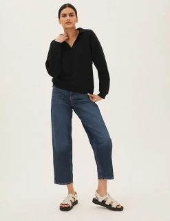 Outlet 😉 M&S Collection Sweatshirts Cotton Rich Regular Fit Sweatshirt 😀 -New In Womens Sales 2022 SD 01 T43 7504 Y0 X EC 2