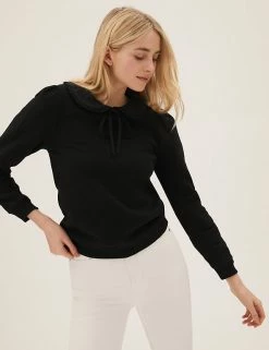 Deals ❤️ M&S Collection Sweatshirts Cotton Rich Regular Fit Sweatshirt 🎁