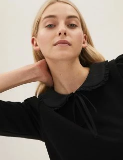 Deals ❤️ M&S Collection Sweatshirts Cotton Rich Regular Fit Sweatshirt 🎁 -New In Womens Sales 2022 SD 01 T43 7533 Y0 X EC 1