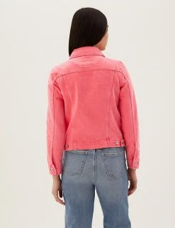 Best deal 🎁 M&S Collection 🧥 Coats & Jackets Pure Cotton Denim Jacket 🔥 -New In Womens Sales 2022 SD 01 T49 4114 CG X EC 2