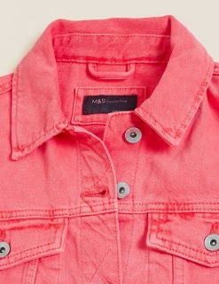 Best deal 🎁 M&S Collection 🧥 Coats & Jackets Pure Cotton Denim Jacket 🔥 -New In Womens Sales 2022 SD 01 T49 4114 CG X EC 5