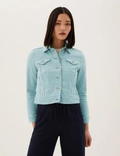New 🌟 M&S Collection 🧥 Coats & Jackets Denim Jacket With Stretch 💯 -New In Womens Sales 2022 SD 01 T49 4334 PA X EC 1