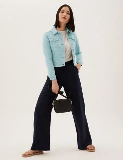 New 🌟 M&S Collection 🧥 Coats & Jackets Denim Jacket With Stretch 💯 -New In Womens Sales 2022 SD 01 T49 4334 PA X EC 3