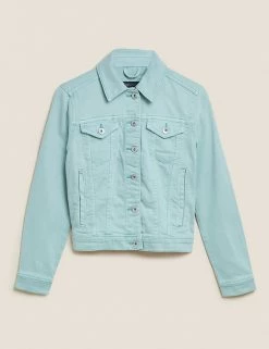 New 🌟 M&S Collection 🧥 Coats & Jackets Denim Jacket With Stretch 💯 -New In Womens Sales 2022 SD 01 T49 4334 PA X EC 90
